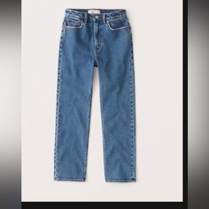 Abercrombie & Fitch Ultra high rise ankle straight jeans, medium wash